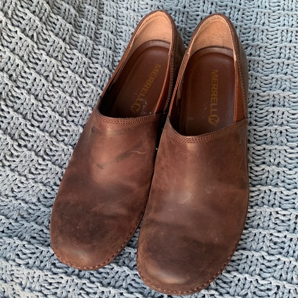 MERREL Dark Leather Booties Size 9 - Picture 3 of 11